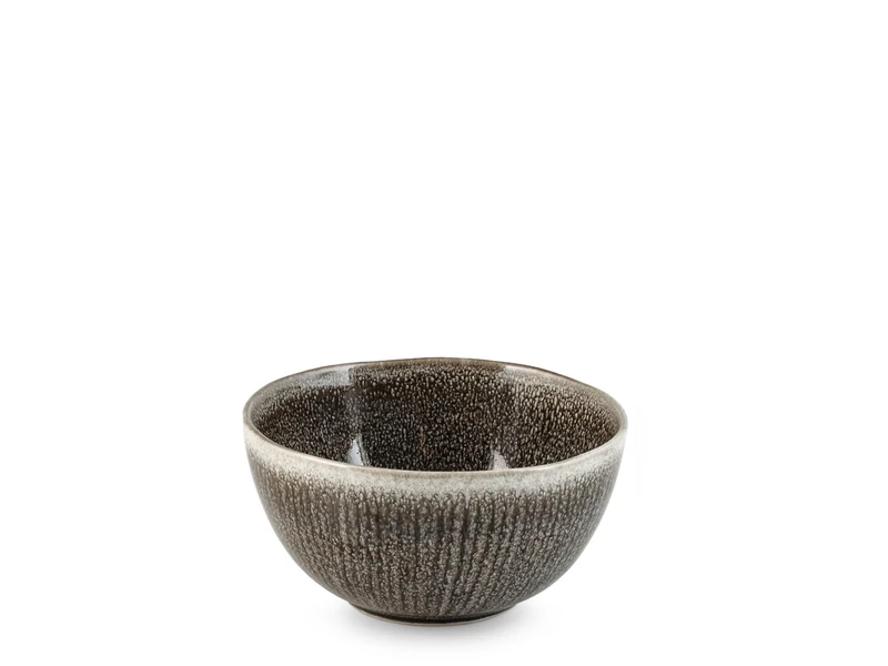 H&H Set of 6 Yucatan Stoneware Cups 13.5 cm – Brown – Minimal Design with Reactive Effect and Texture – Perfect for Snacks, Desserts and Side Dishes – Also Suitable for Catering - Image 1