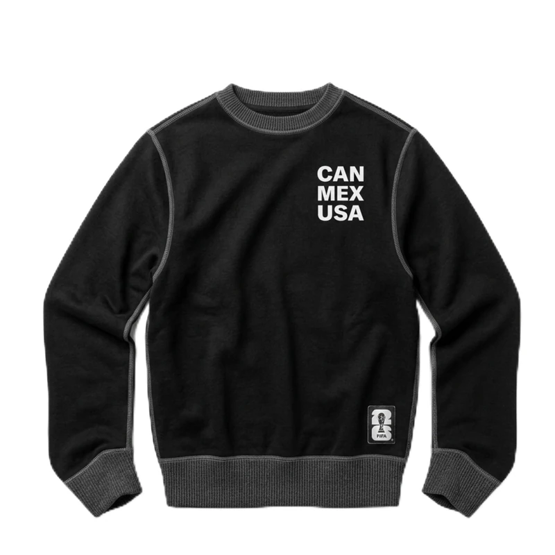 Outerstuff World Cup Football 2026 Sweatshirt - Officially Licensed FIFA Crew Neck Cotton Jumper Black