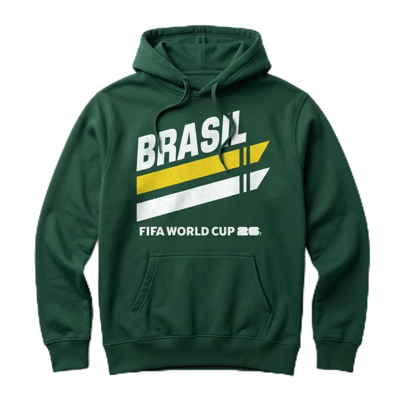 Outerstuff FIFA World Cup 2026 Mens Hoodie Brazil Football Fan Green