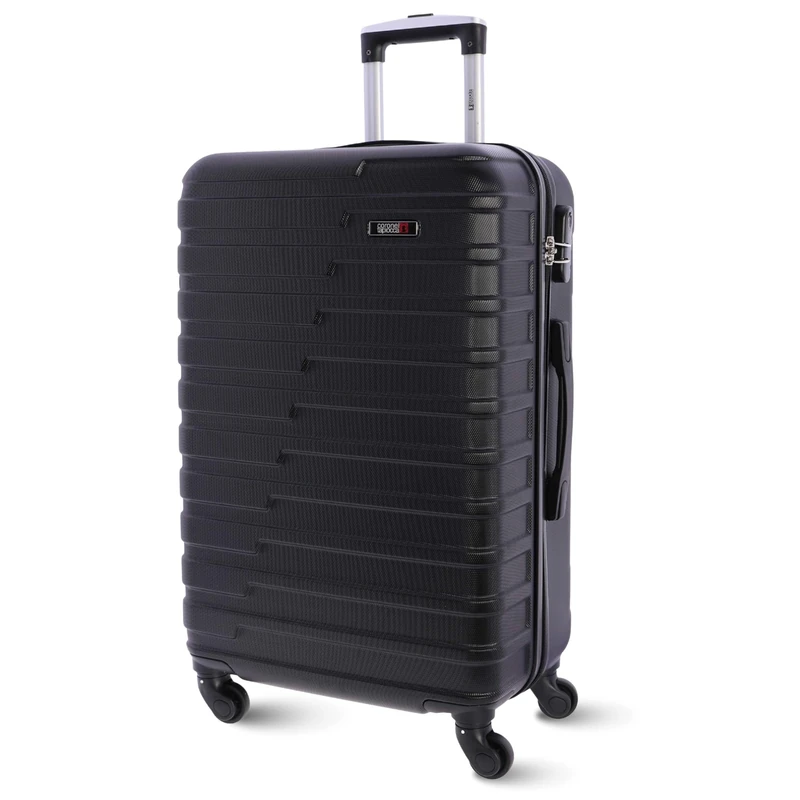 Coronel Tapioca Medium Suitcase 23 kg | Rigid Travel Suitcase with 4 Double Wheels 360º, Numeric Lock and Telescopic Handle | Waterproof Luggage for Airplane Travel, Black/White, Classic - Image 1