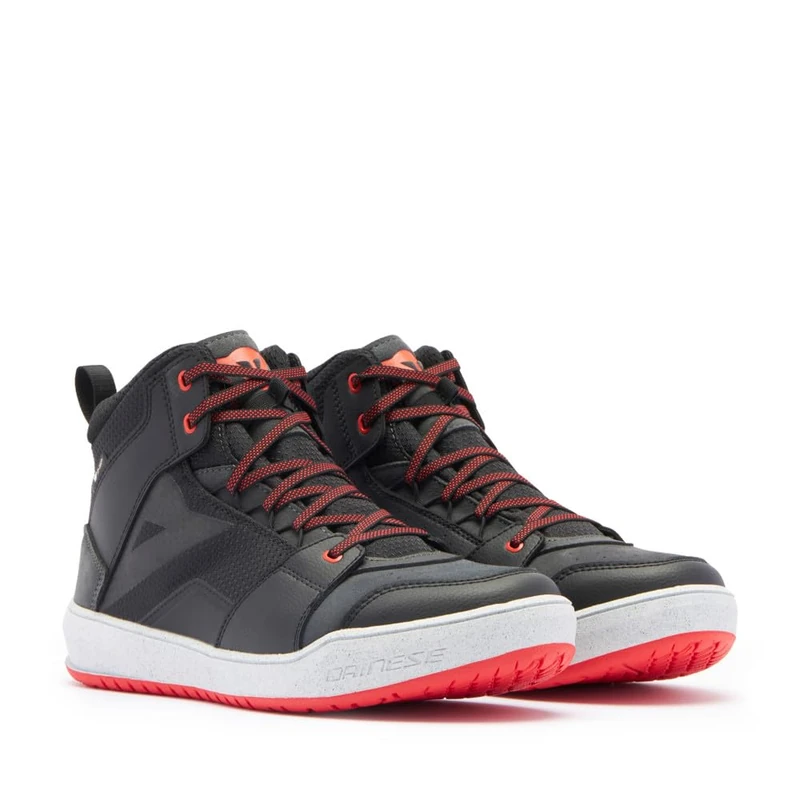 Dainese Men's Suburb D-wp Shoes Waterproof Motorcycle Trainers, Black/White/Red, 12 UK - Image 1