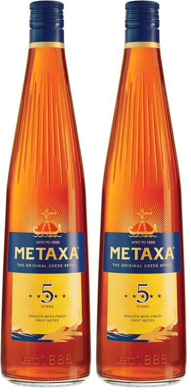 Metaxa 5 Stars, The Original Greek Spirit, 1L (Pack of 2) - Image 1