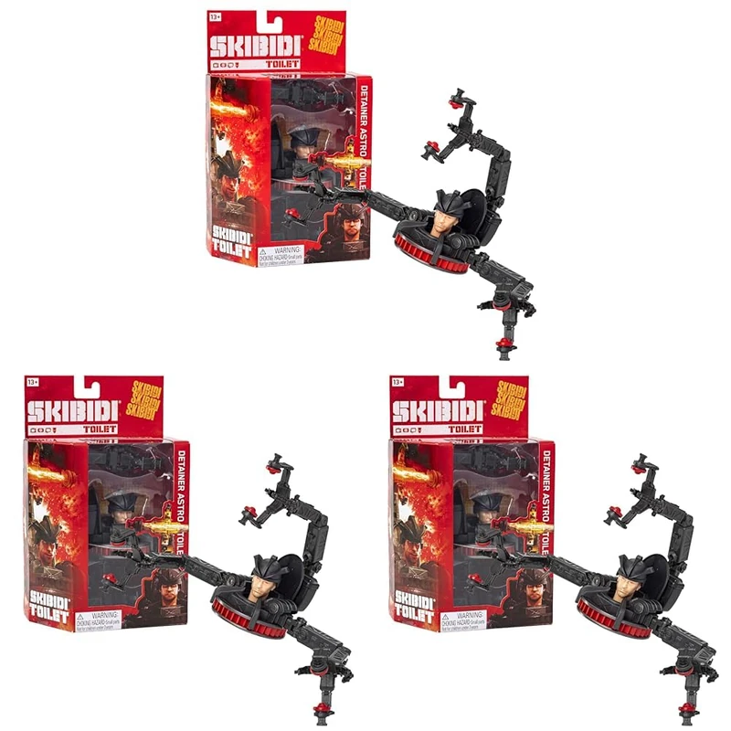 SKIBIDI TOILET Deluxe Detainer Astro Toilet Figure Series 2 Collectable Figures, YouTube Animation, Officially Licensed Merch, Highly Likely Blue (Pack of 3) - Image 1