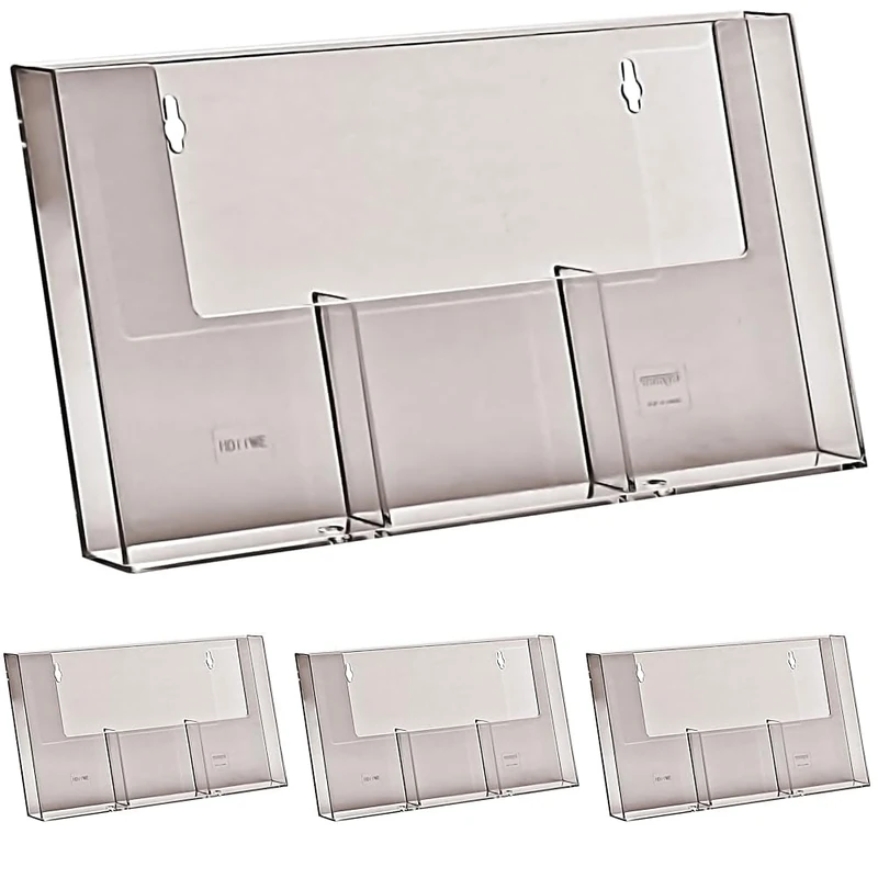 Taymar 3W110H Three Pocket Wall Rack for DL Leaflet (Pack of 4)