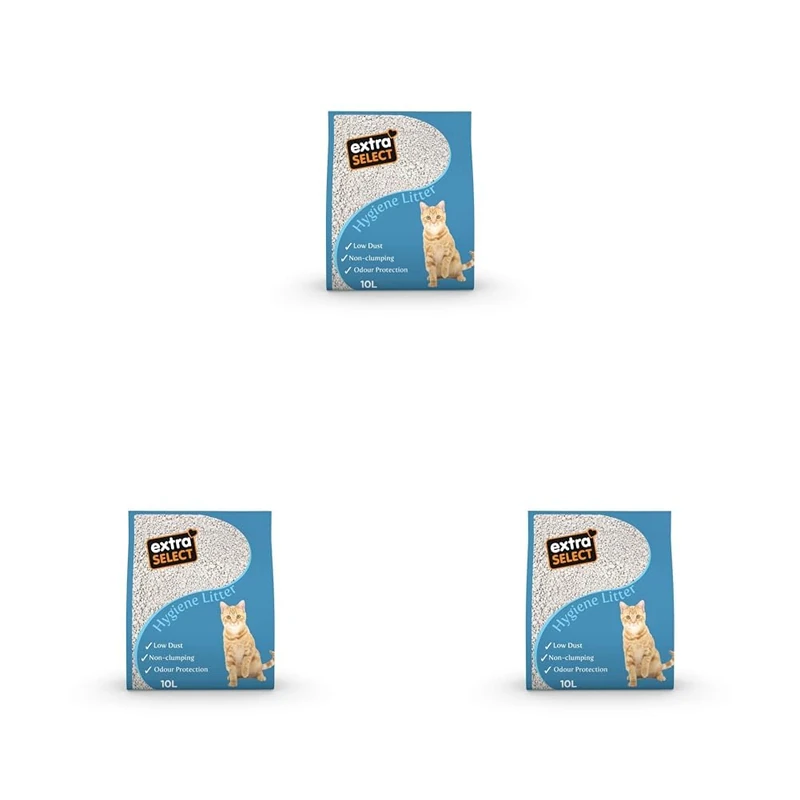 Extra Select Premium Hygiene Cat Litter, 10 Litre (Pack of 3)
