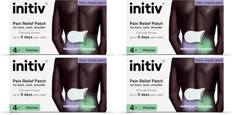 Initiv Non-Medicated Back Patch, for mild and Moderate Back Pain, Relief with Infrared Technology, 4 Patches (Pack of 4) - Image 1