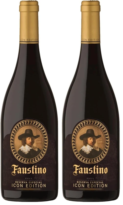 Faustino Icon Edition Reserva Rioja Red Wine in Gift Box 75cl, 14% ABV | Tempranillo aged for a minimum 18 months in French oak barrels | Rich, Full Flavour, Ripe Forest Fruit & Oak | Rioja, Spain |
