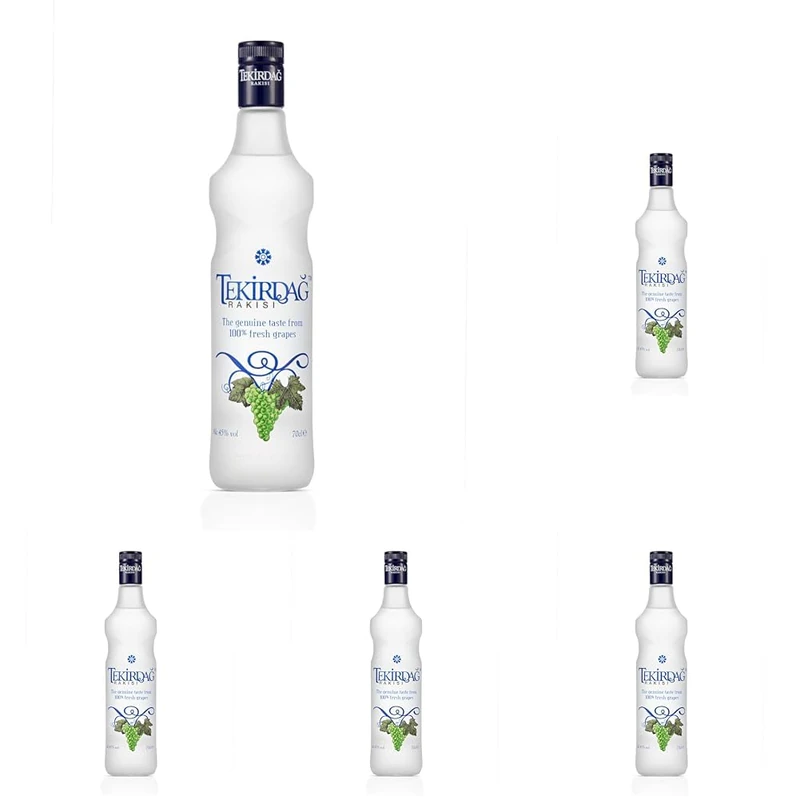 Tekirdag Rakısı 70cl, 45 percent ABV, Distilled from 100 percent Fresh Grapes, Rich yet Smooth Aniseed Spirit, Great Pair for Cold Mezzes and Meat Dishes, Award-Winning Product, Made in Türkiye