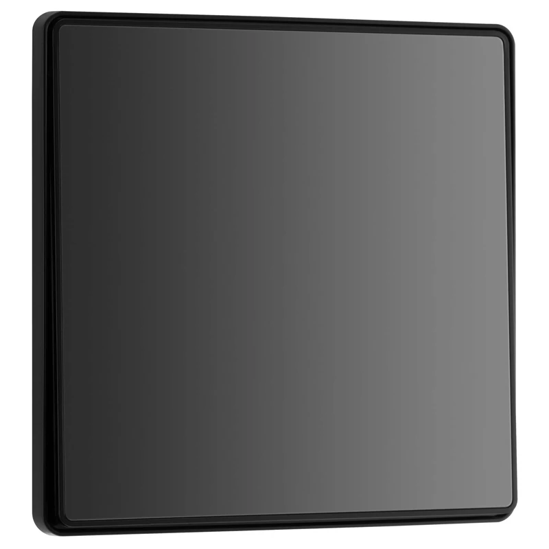 BG Electrical Single Wall Light Switch, 2-Way, Edge-to-Edge Rocker, Screwless Appearance, Round Edges, Evolve, Black Chrome, 20A, 16AX, PCDBC12EB (Pack of 6)