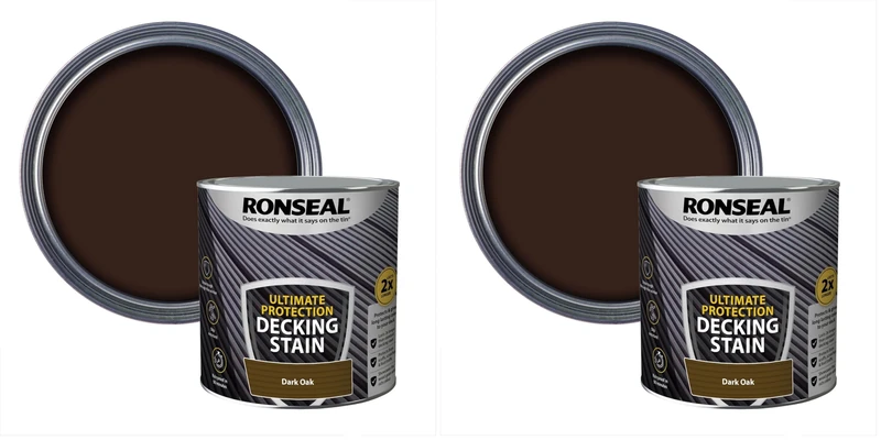 Ronseal Ultimate Protection Decking Stain Dark Oak 5L (Pack of 2)