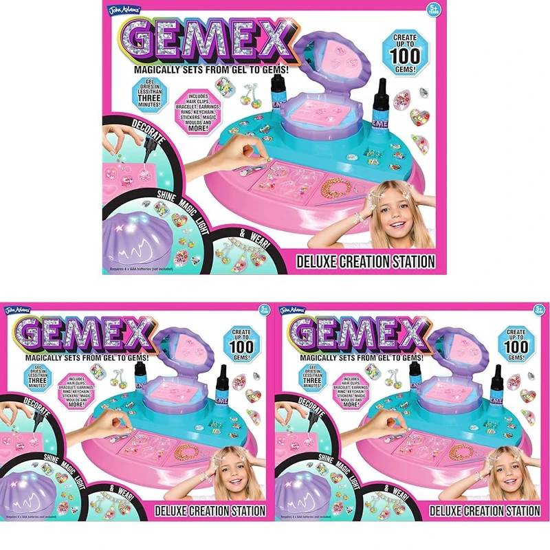 John Adams GEMEX Deluxe Creation Station | Turn Gel Into Gems | DIY Arts & Crafts Toy For Kids | Create Beautiful Gems | Ideal For Adding To Accessories Including Bracelets, Rings & Earrings | Ages 5+ - Image 1