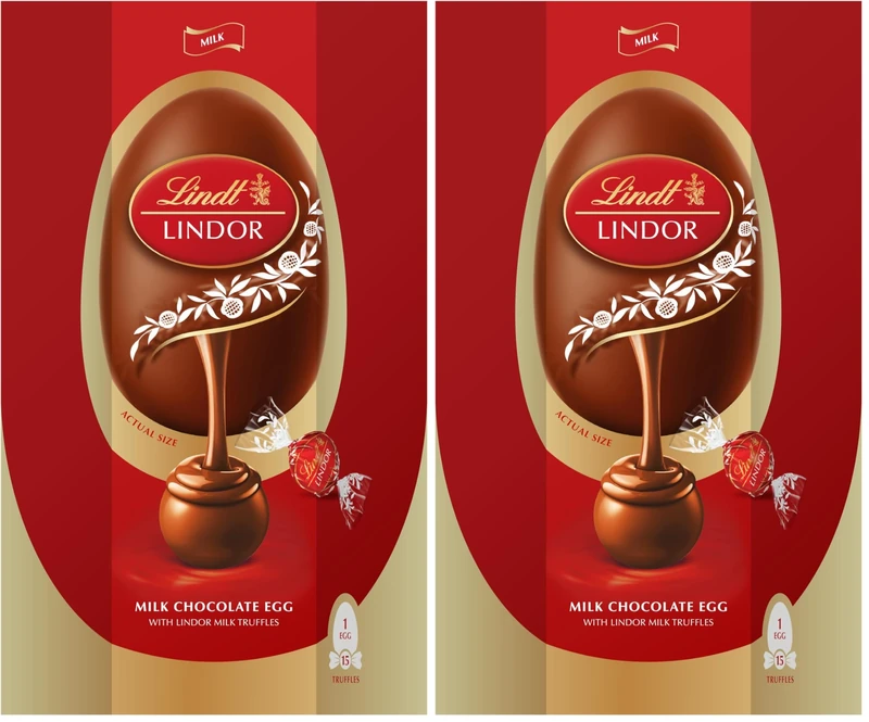 Lindt Lindor Milk Chocolate Easter Egg 348g – Milk Chocolate Truffles with Smooth Melting Filling – Classic Easter Chocolate – Easter, gift (Pack of 2) - Image 1