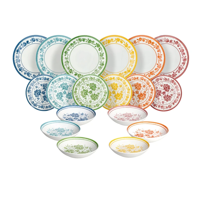 Tognana Sintra 18-Piece Dinner Set for 6 People, Porcelain, Multi-Colour