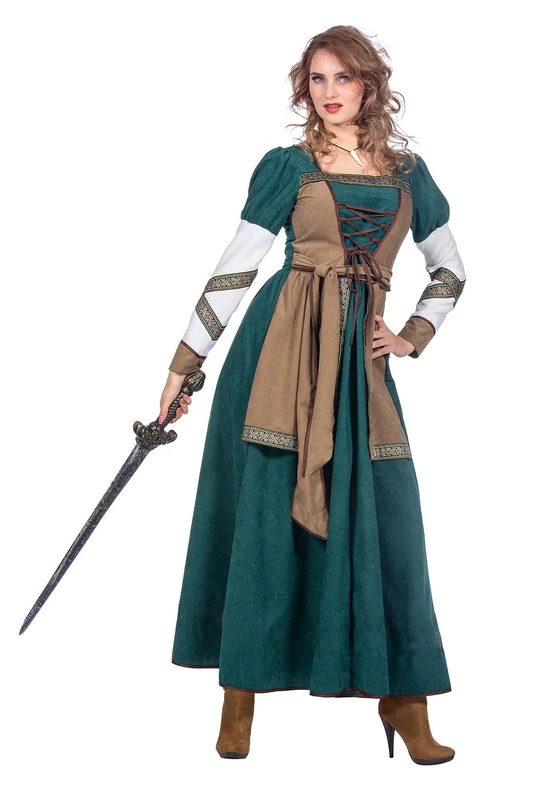 WILBERS & WILBERS 320470 Viking Costume Women's Long Viking Dress for Medieval Warrior Carnival LARP - Image 1