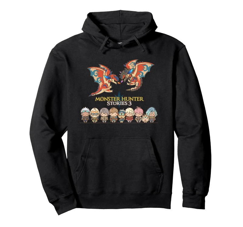 MONSTER HUNTER STORIES 3 Chibi Art FP Pullover Hoodie
