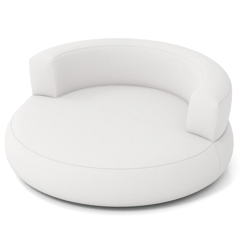 RELAX4LIFE Inflatable Sofa Chair, Inflatable Lazy Sofa with Detachable Cover, Backrest & Armrests, Portable Folding Air Recliner and Comfortable Blow Up Couch for Living Room Bedroom Balcony (White)