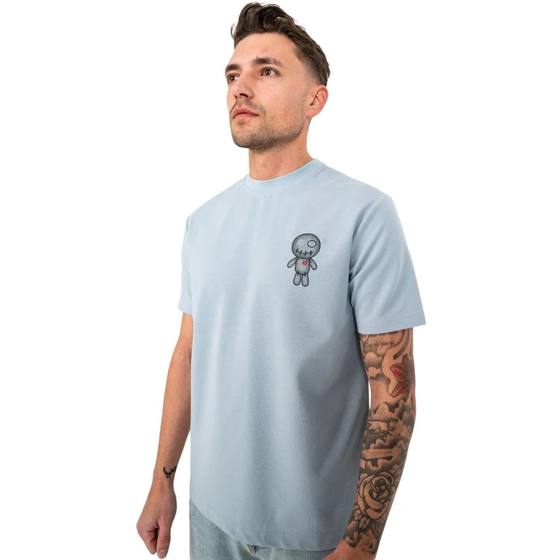 Wrong Friends Men's Kiowa T-Shirt, Light Blue, M