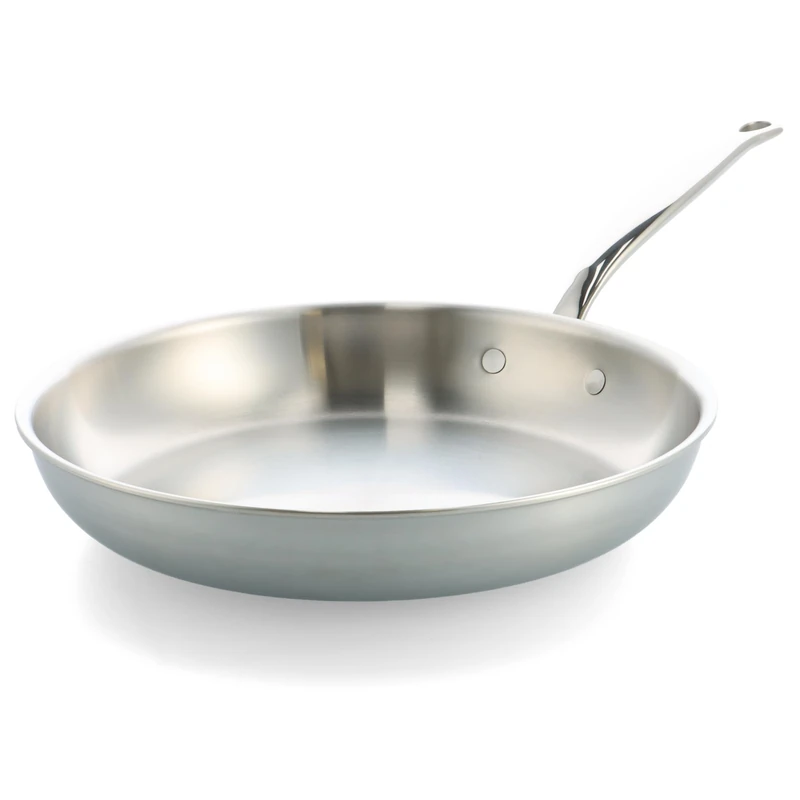 GreenPan Premier 5PLY Uncoated Stainless Steel Frying Pan 28 cm, 5-Layers, Induction, Oven Safe 250°C, Dishwasher Safe, Silver