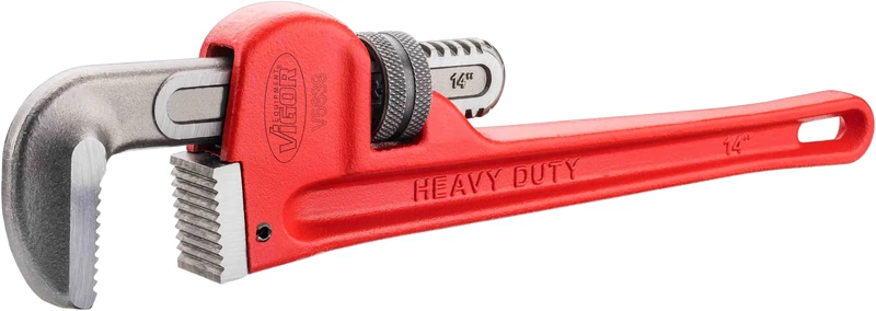 Vigor Pipe Wrench V5639-36 with Jaw Opening up to 150 mm Heavy Cast Iron Design for High Power Transmission 8.72 kg Professional Quality - Image 1