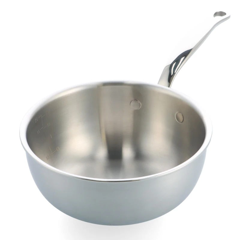 GreenPan Premier 5PLY Stainless Steel Uncoated Sauce Pan 20 cm/2.36 L, 5-Layers, Induction, Oven Safe 250°C, Dishwasher Safe, Silver