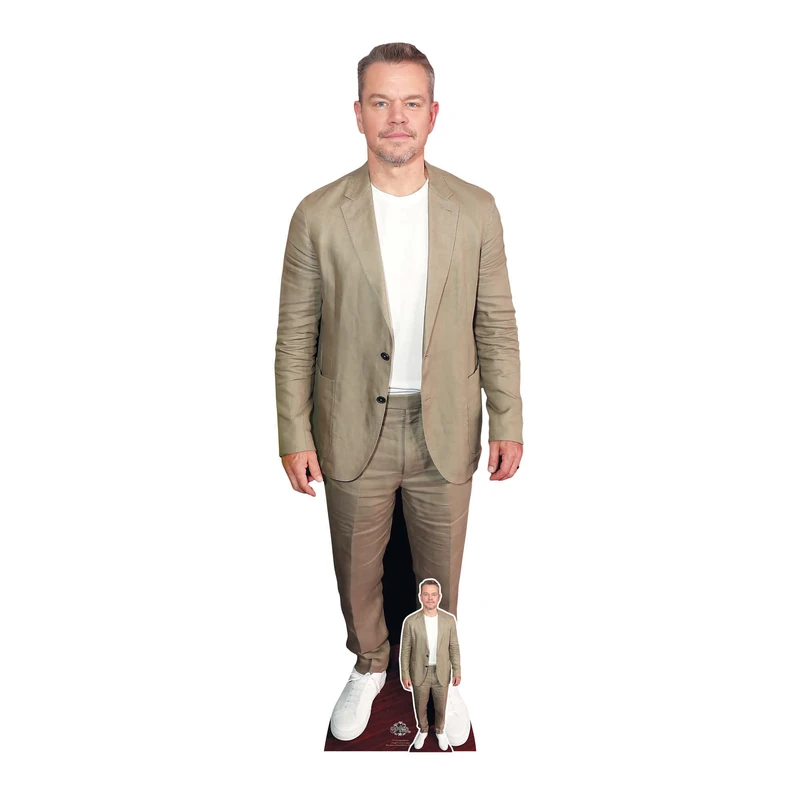 Star Cutouts CS1293 Matt Damon Lifesize Cardboard Cutout 179cm – Movie Star Party Decoration, Event Display & Fan Gift - Image 1