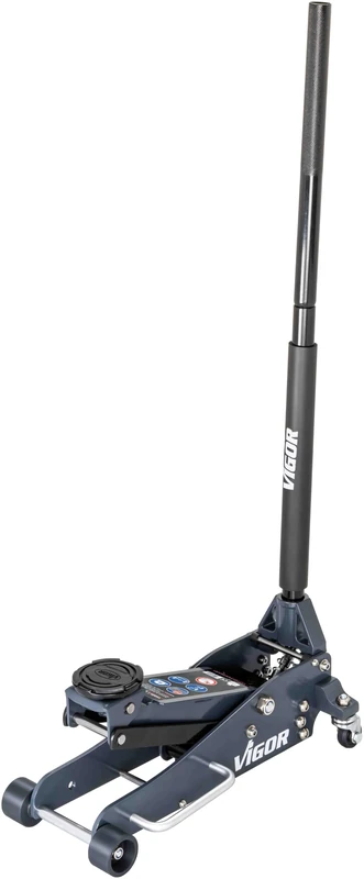 Vigor Hydraulic Aluminium Ratchet Jack V6028-1.5-A 1.5 t Load Capacity, 14.5 kg, Lightweight and Manoeuvrable, for Wheel Changes and Repairs Under Vehicle