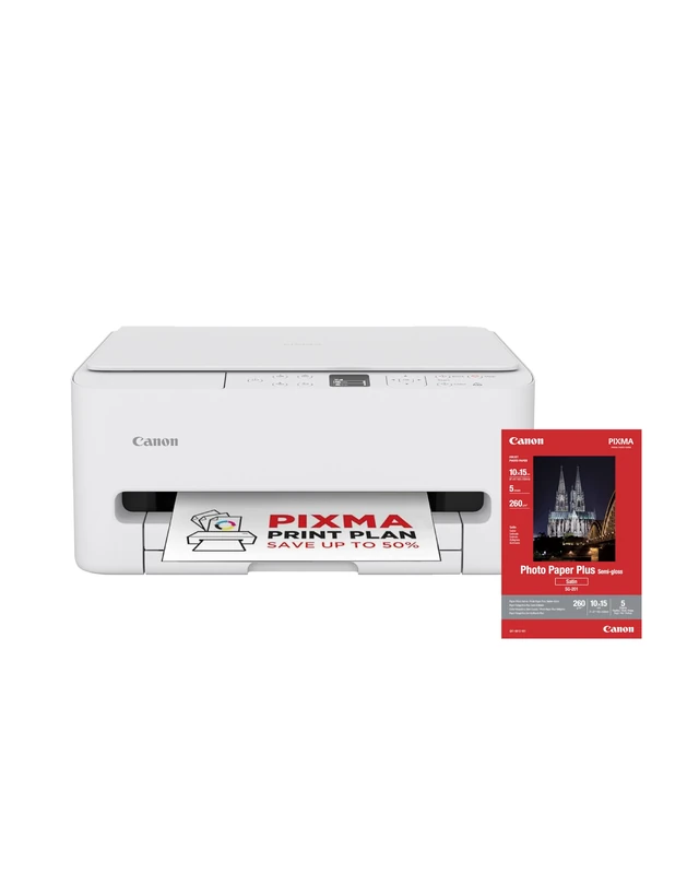 Canon PIXMA TS6550I - All-in-One Printer with Wi-Fi Connectivity & 1.42” OLED Display PIXMA Print Plan - Includes SG-201 A4 Photo Paper, 5 Sheets
