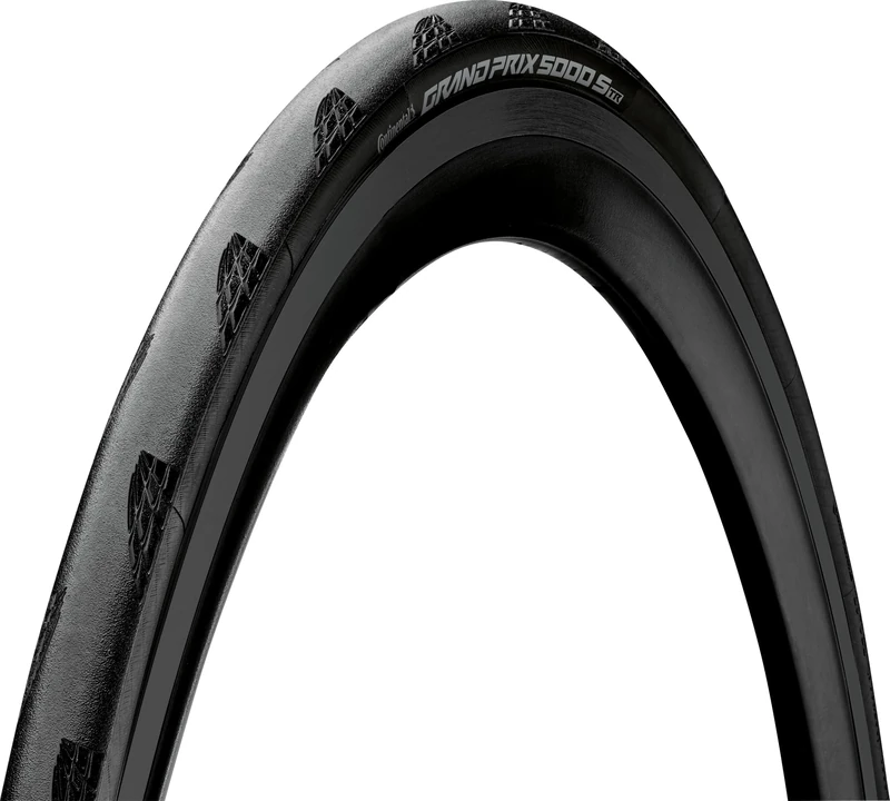 Continental Grand Prix 5000 S TR Tubeless Road Bike Tyre | Fast, Lightweight, Durable - BlackChili, Vectran Breaker, LazerGrip, Active Comfort Technology (Black) (700x35)
