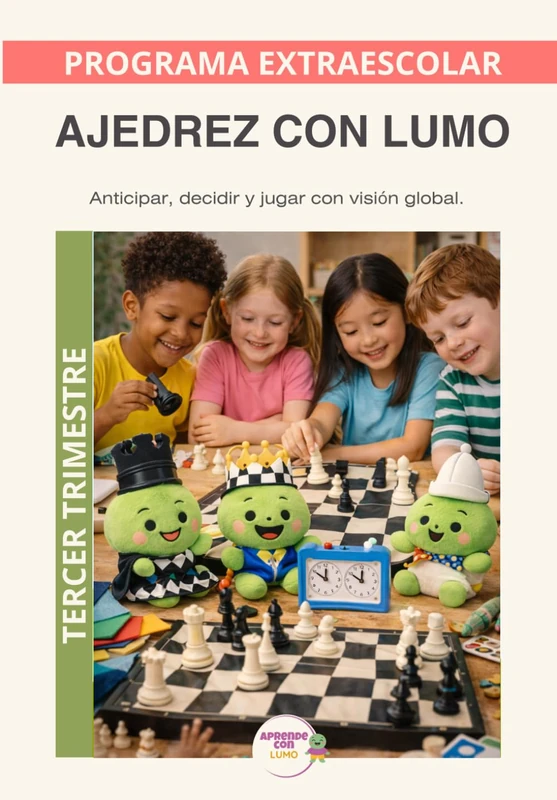Ajedrez con Lumo- Programa anual: Tercer trimestre: Un recorrido educativo para aprender ajedrez y desarrollar pensamiento estratégico con el Método LUMO (Aprende con Lumo)