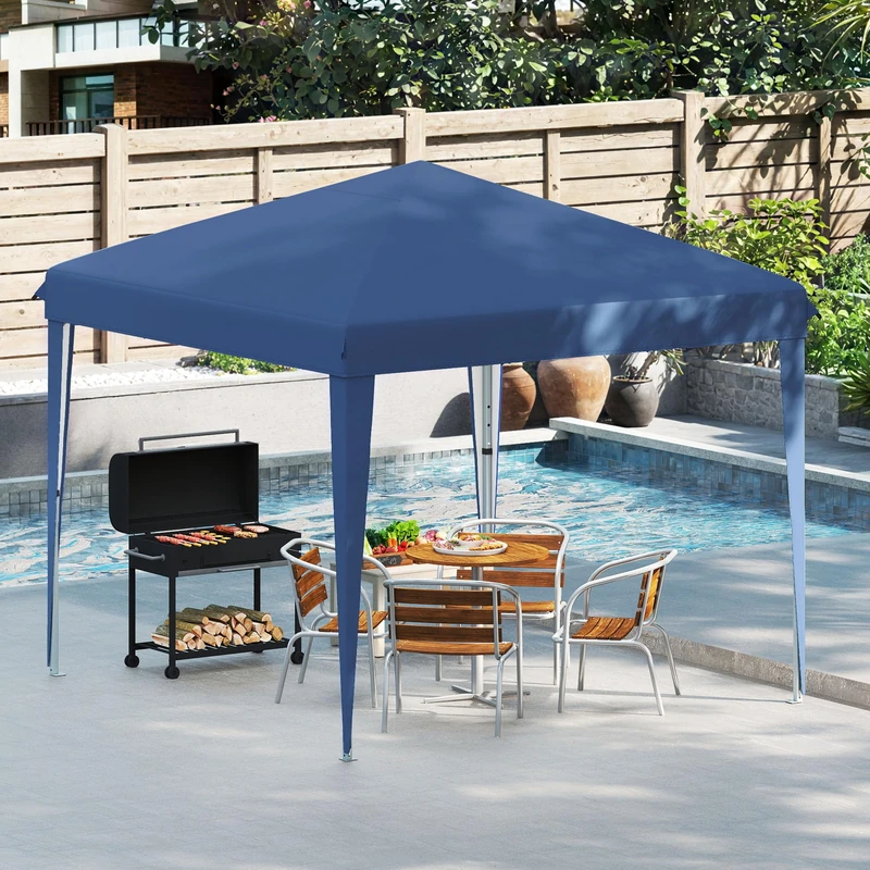 DWVO Pop Up Gazebo 3m x 3m,Pop Up Tent with Storage Bag, Fully Waterproof,Folding Outdoor Shelter for Wedding PartyOutdoor Party Camping, Events (Blue)