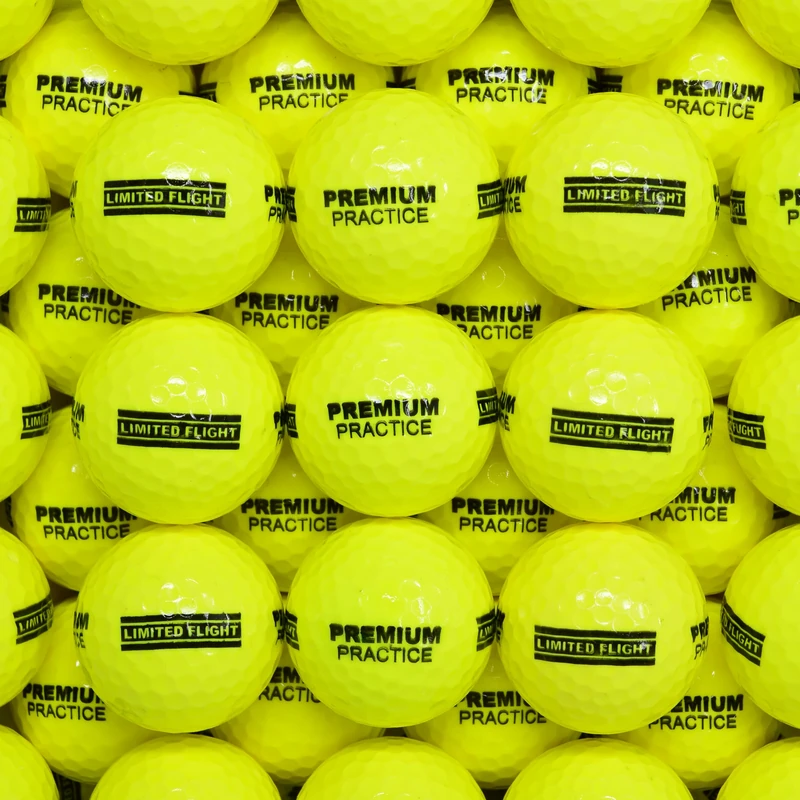 Second Chance Range Golf Balls - 2 Piece Construction, Limited Flight, Standard Golf Balls for Driving Ranges, 300 Yellow Balls