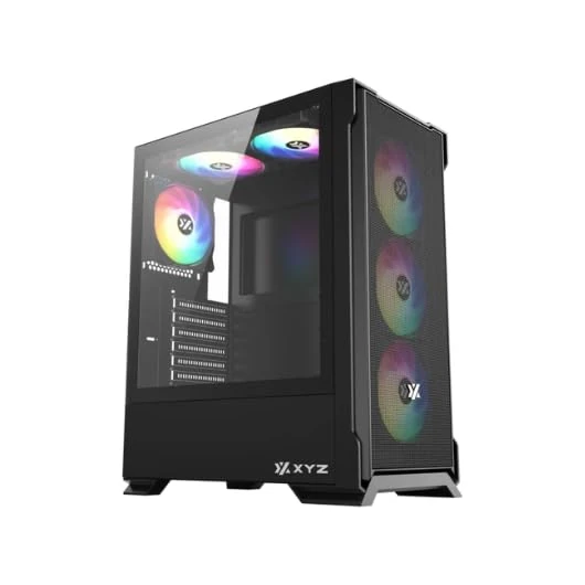 Tower ATX XYZ AIRONE 300 X Mesh Black 6XVENT 120-140MM ARGB/Front Glass X-CS-AIRONE3XM-B