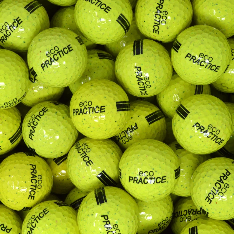 Second Chance Eco Range Golf Balls - 2 Piece Construction, 90 Compression, Standard Golf Balls for Driving Ranges, 100 Yellow Golf Balls