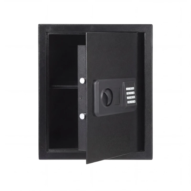 Garvee 37L Safe Safe with Number Code, Keys & Fireproof Bag, Safe for Home/Hotel, Alarm, Adjustable Shelf, Hotel Safes Cash, Jewellery & Documents, Wall/Floor Mounting, 36 x 32 x 32 cm - Image 1