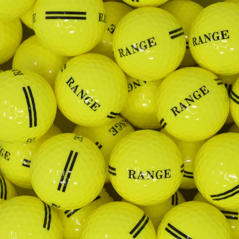 Second Chance Range Golf Balls - 2 Piece Construction, 90 Compression, Standard Golf Balls for Driving Ranges, 100 Yellow Golf Balls