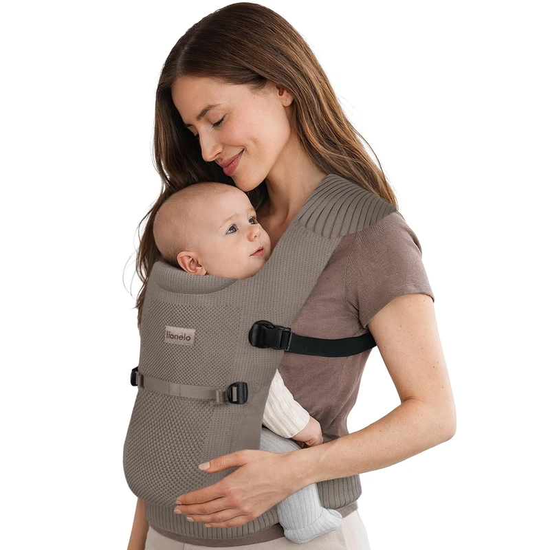 Lionelo Mabel Ergonomic Baby Carrier, Breathable and Lightweight, Two Carrying Positions Facing in and Out, Soft Innovative Fabric, Mesh, from 4 Months up to 15 Kg, Ventilation, Flexible