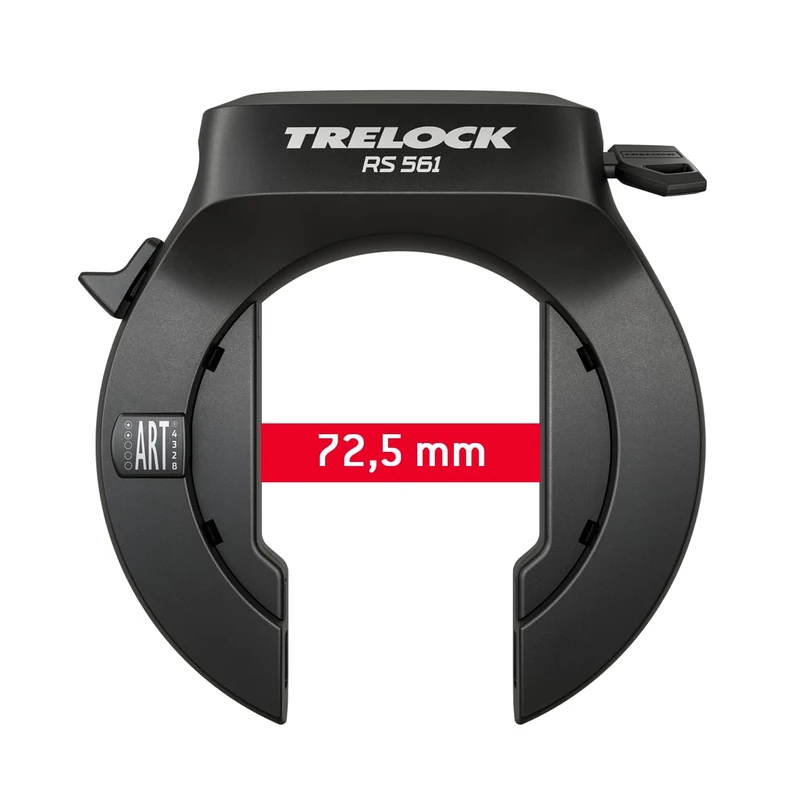 TRELOCK RS 561 Naz Frame Lock - Key Non-Removable - Square Hardened Steel Shackle - Security Level 15