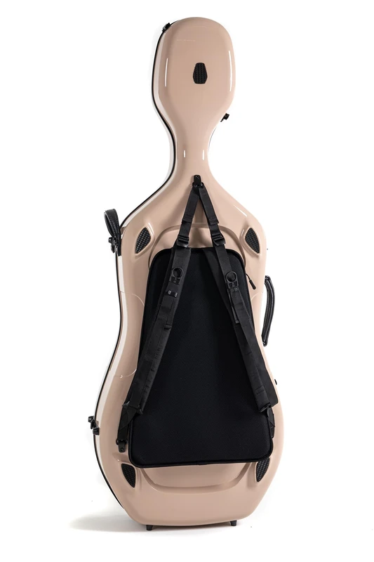 GEWA Air Carrying System for Cello Case – Detachable backpack system – 3D-ring attachment (Back of case) – Comfortable back padding – Black Cordura – Made in Germany