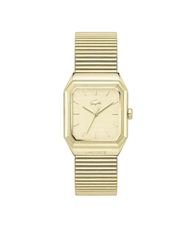 Lacoste Three-Hand for Men Collection with Gold Colored Stainless Steel Bracelet - 2011502