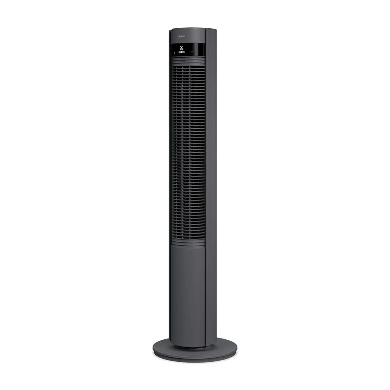 Duux Elevate Smart Tower Fan, Remote Control, Alexa & Smart App, 12 Cooling Speeds, 12-Hour Timer, 80 Degree Oscillation, Sleep Mode, Built-In Ionizer, Grey