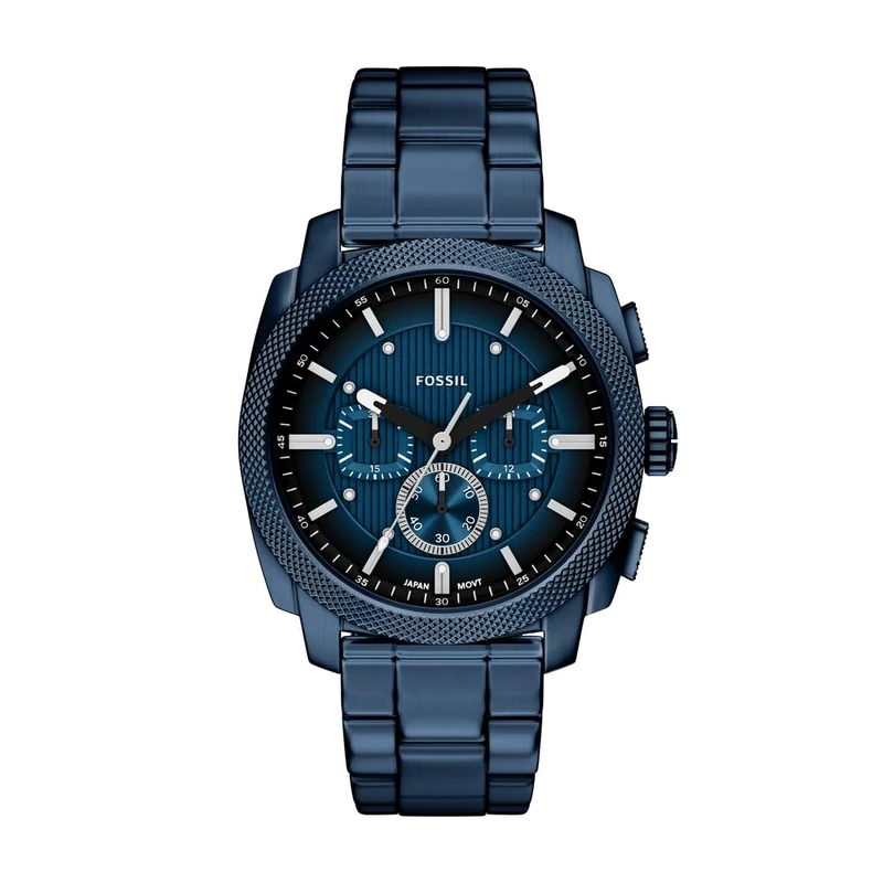 Fossil Machine Men's 44MM Blue Stainless Steel Watch, FS6167