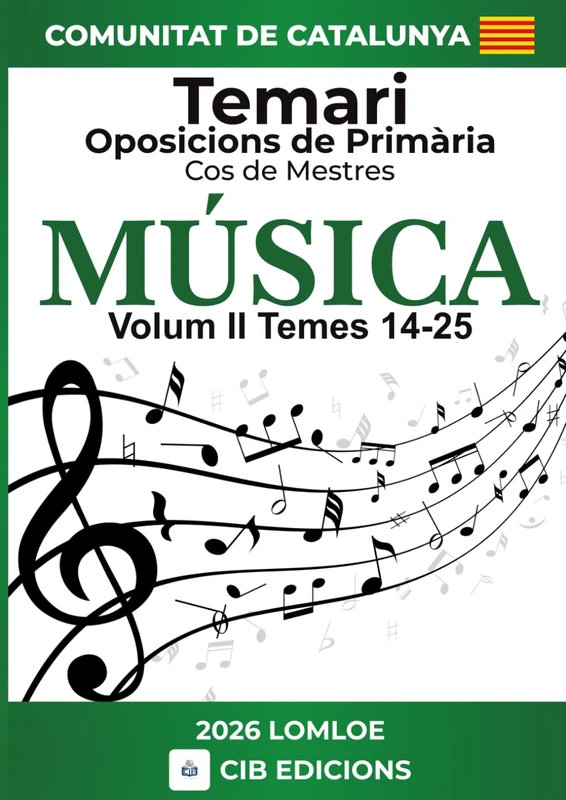 Temari oposicions Primària MÚSICA: Cos de Mestres 2026 CATALUNYA (Música Catalunya 2026) - Image 1