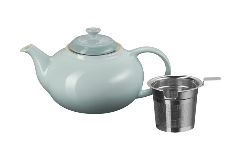 Le Creuset Stoneware Teapot with Stainless Steel Infuser, 1.3l, Sea Salt