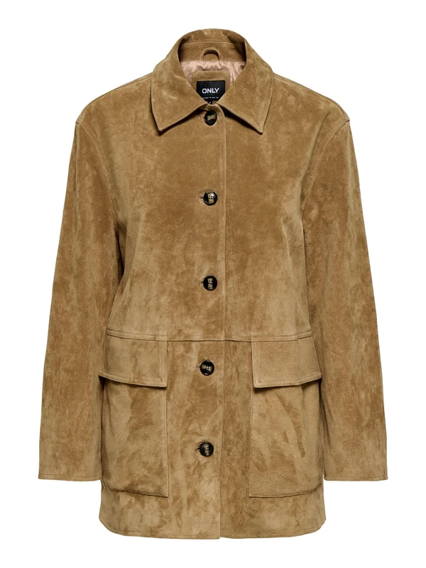 ONLY Women's Onlsienna Real Suede Jacket OTW Onlsienna Real Suede Jacket OTW (Pack of 1), Tigers Eye, x_l