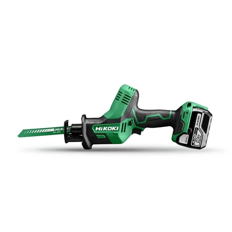 HiKOKI CR18DAJJZ 18V Cordless reciprocating Saw with 130 mm Cutting Capacity, with 2 Batteries, Charger and case