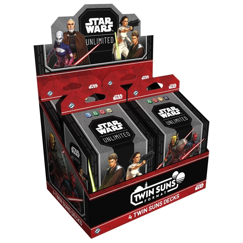 Asmodee | Star Wars: Unlimited TCG | Twin Suns DECK DISPLAY | 4 Prebuilt 80-Card Multiplayer Decks | Clone Wars Leaders | Legendary Cards & Exclusive Content | From Age 12 | 3 to 4 Players | 20 Min - Image 1