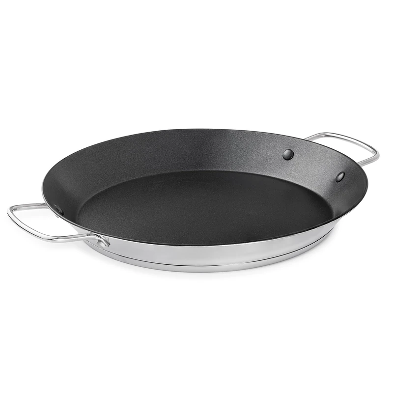 Castey - INOX Essentials Paella Pan, EA-V40, Silver, 40 cm, Stainless Steel, Non-Stick Coating, PFOA Free, Suitable for All cookers. - Image 1