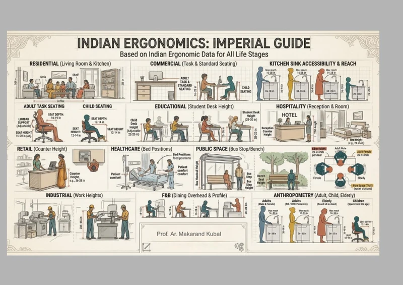 Indian Ergonomics: A Visual Guide for Interior & Architecture Students
