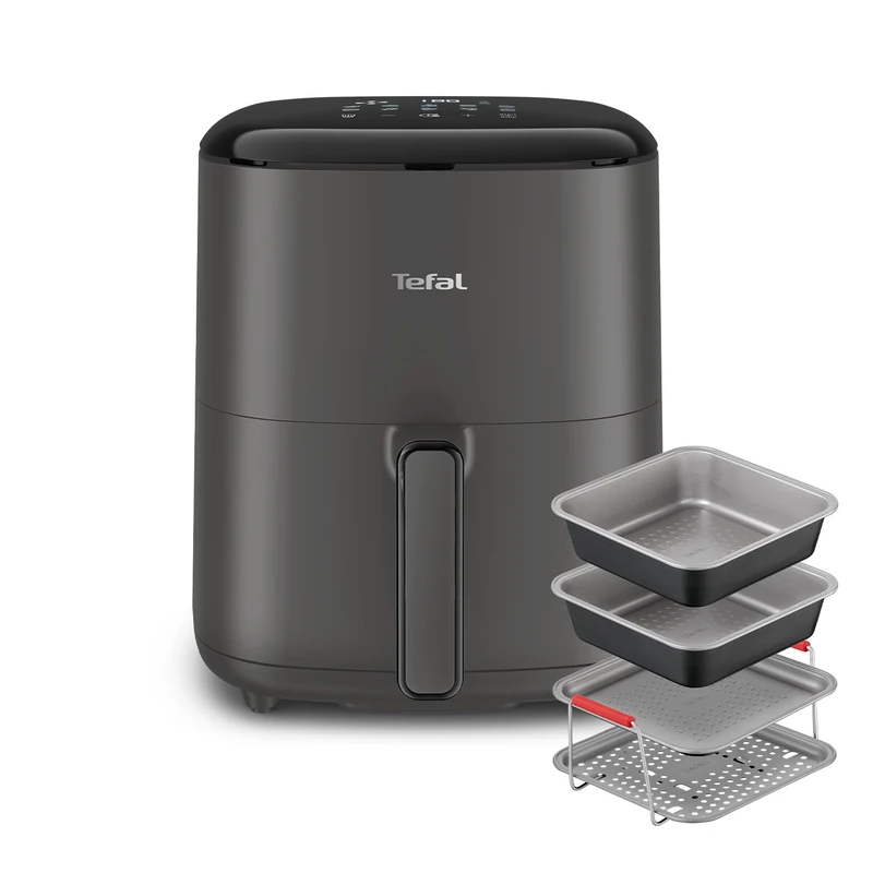 Tefal Easy Fry Max Air Fryer, 5 L Capacity, + Tefal Air Fryer Accessory Set, 4 Piece, J701S444 - Black