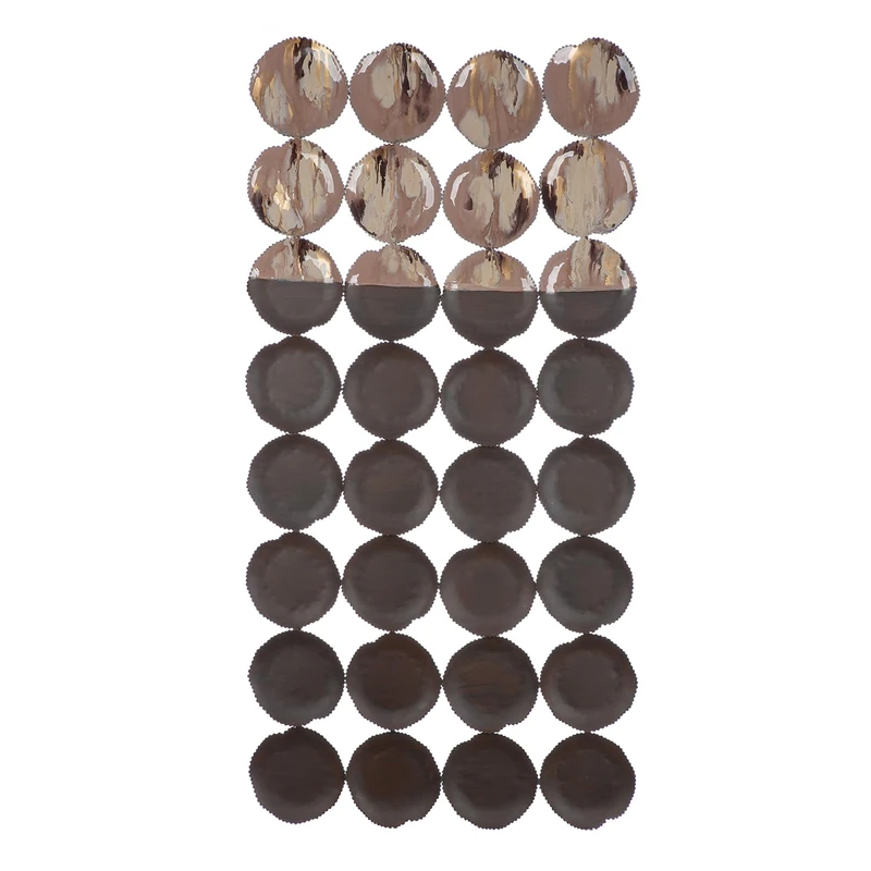 GILDE Tinnum Wall Relief Iron Rectangular Brown Glossy/Matt Height 127 cm x Width 62 cm